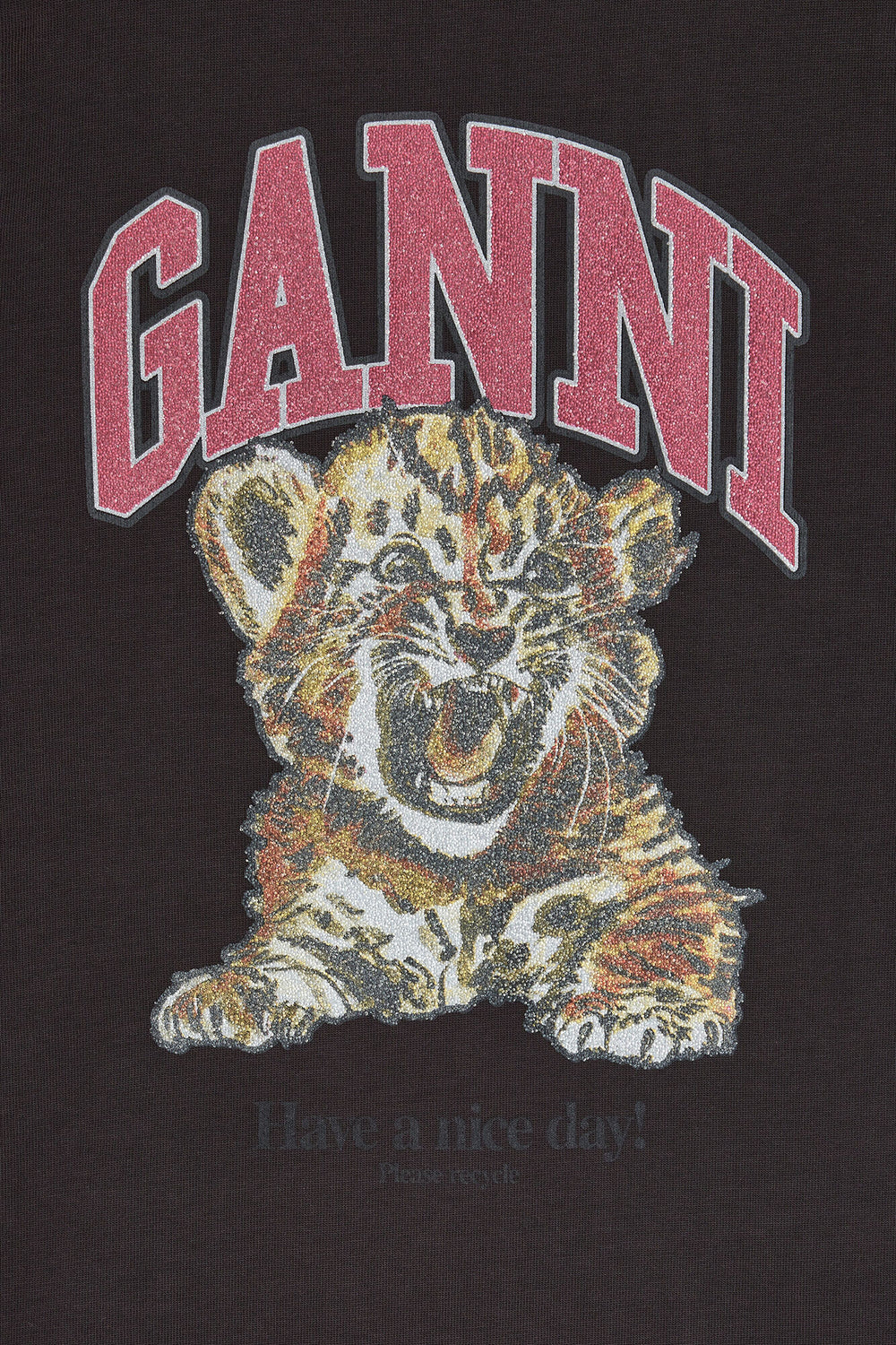 GANNI us T-shirt with Tiger