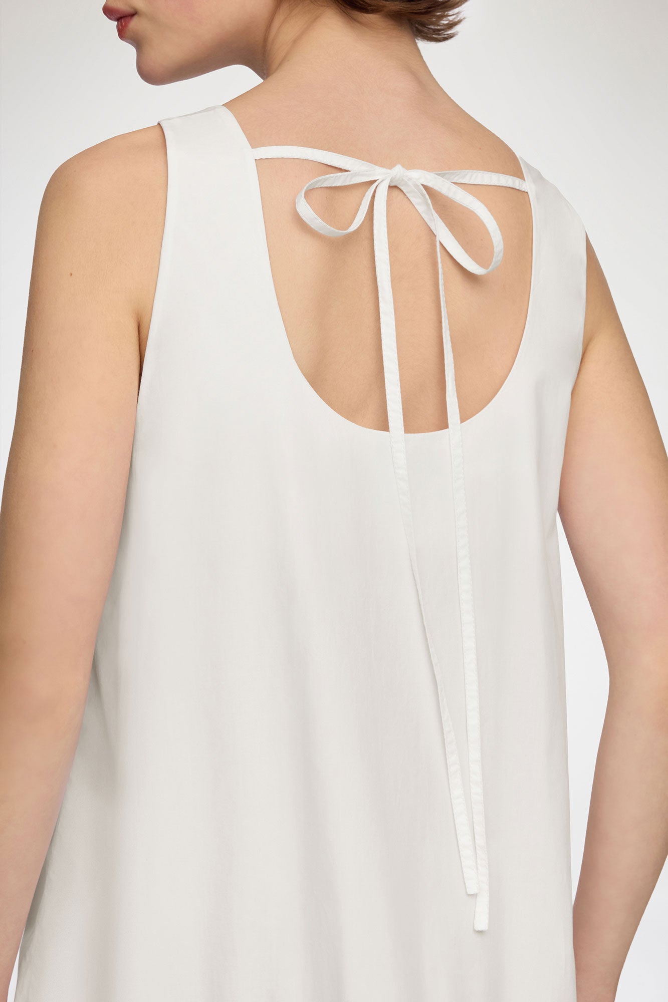 GANNI Online Dress in White Cotton