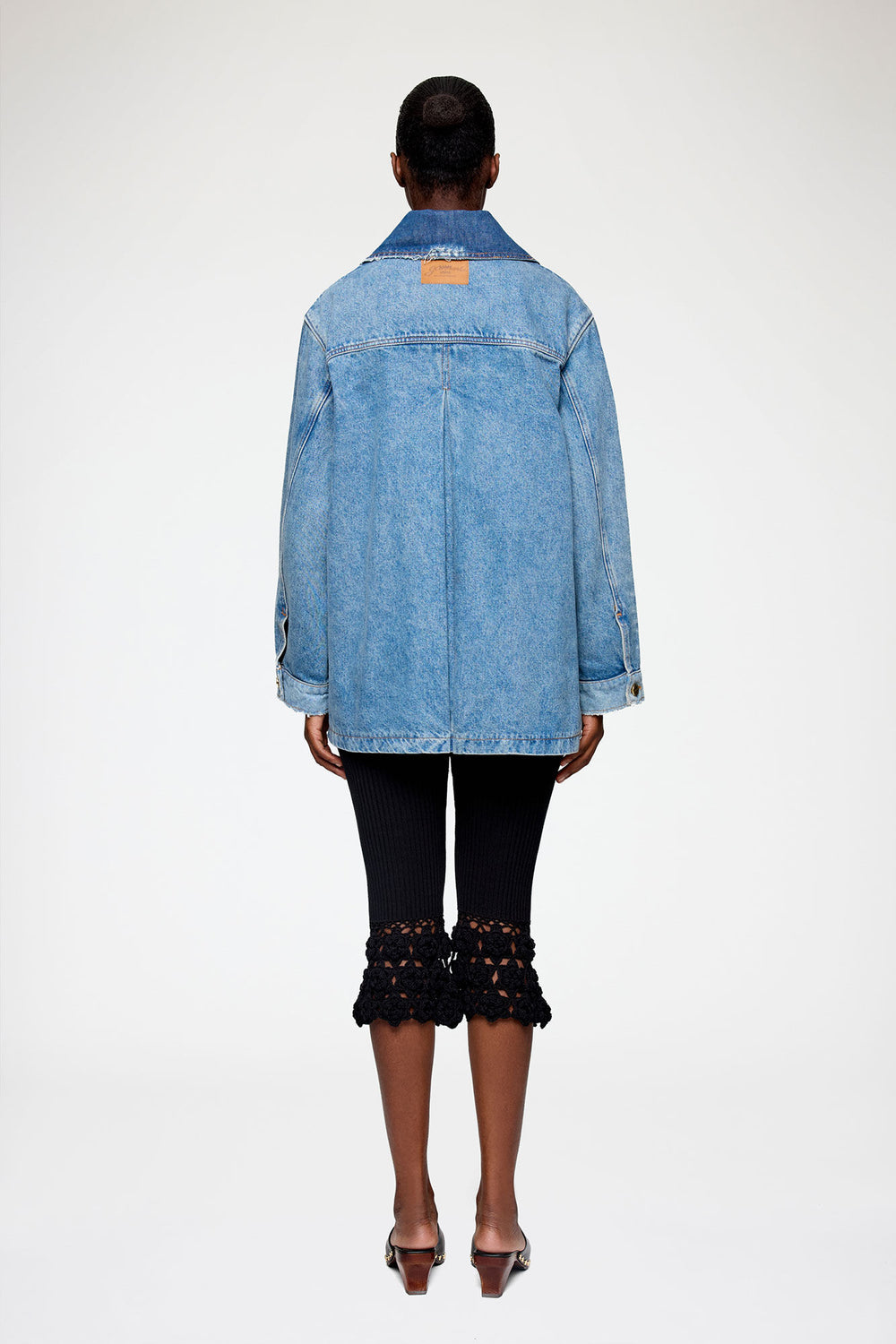 GANNI Outlet Jacket in Patchwork Denim
