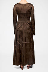 GANNI Hot Sale Dress in Brown Satin