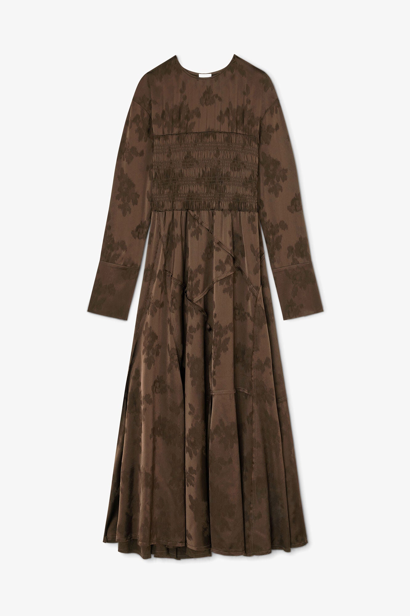 GANNI Hot Sale Dress in Brown Satin