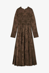GANNI Hot Sale Dress in Brown Satin