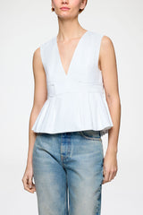 GANNI New Top in Stretch Cotton