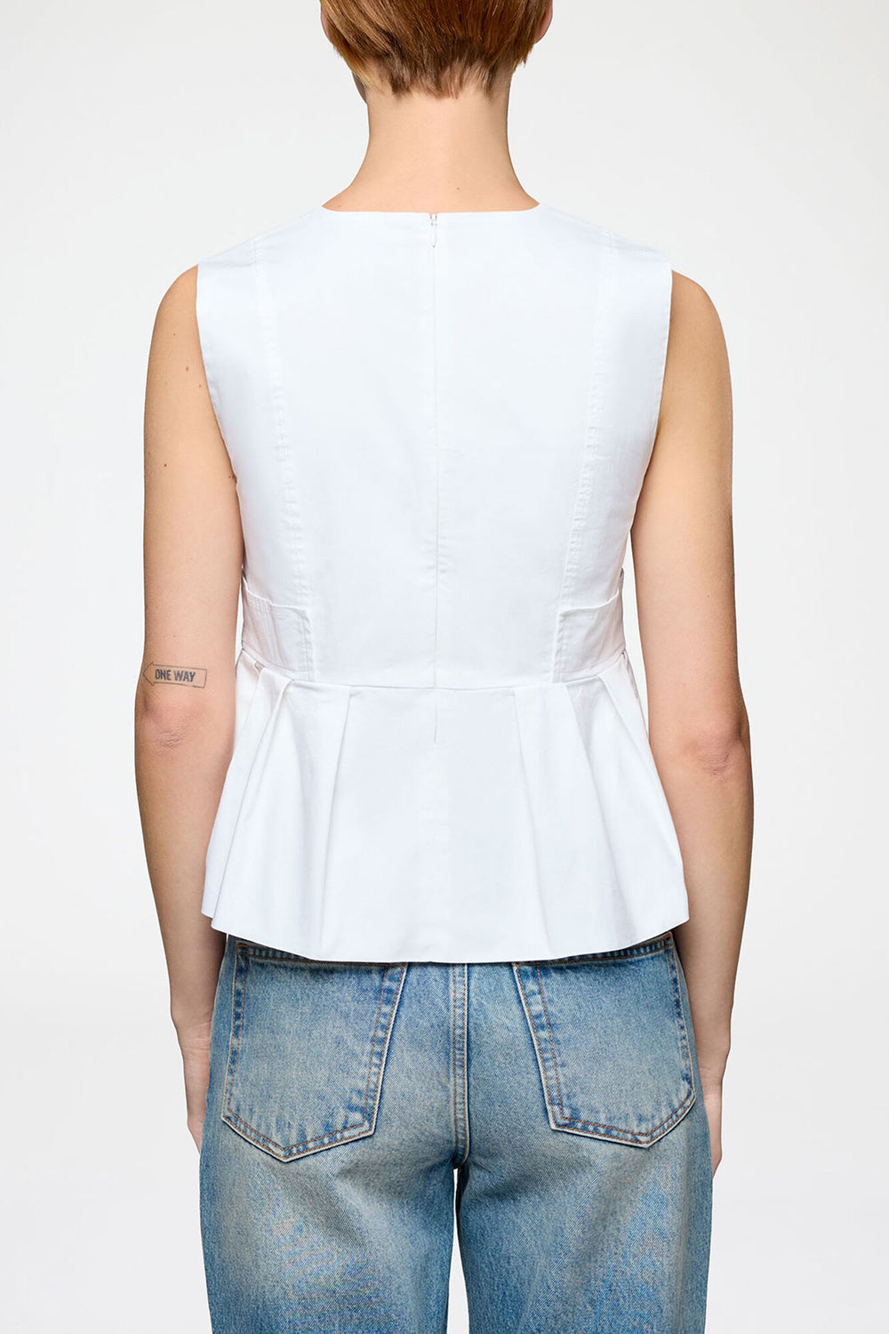 GANNI New Top in Stretch Cotton