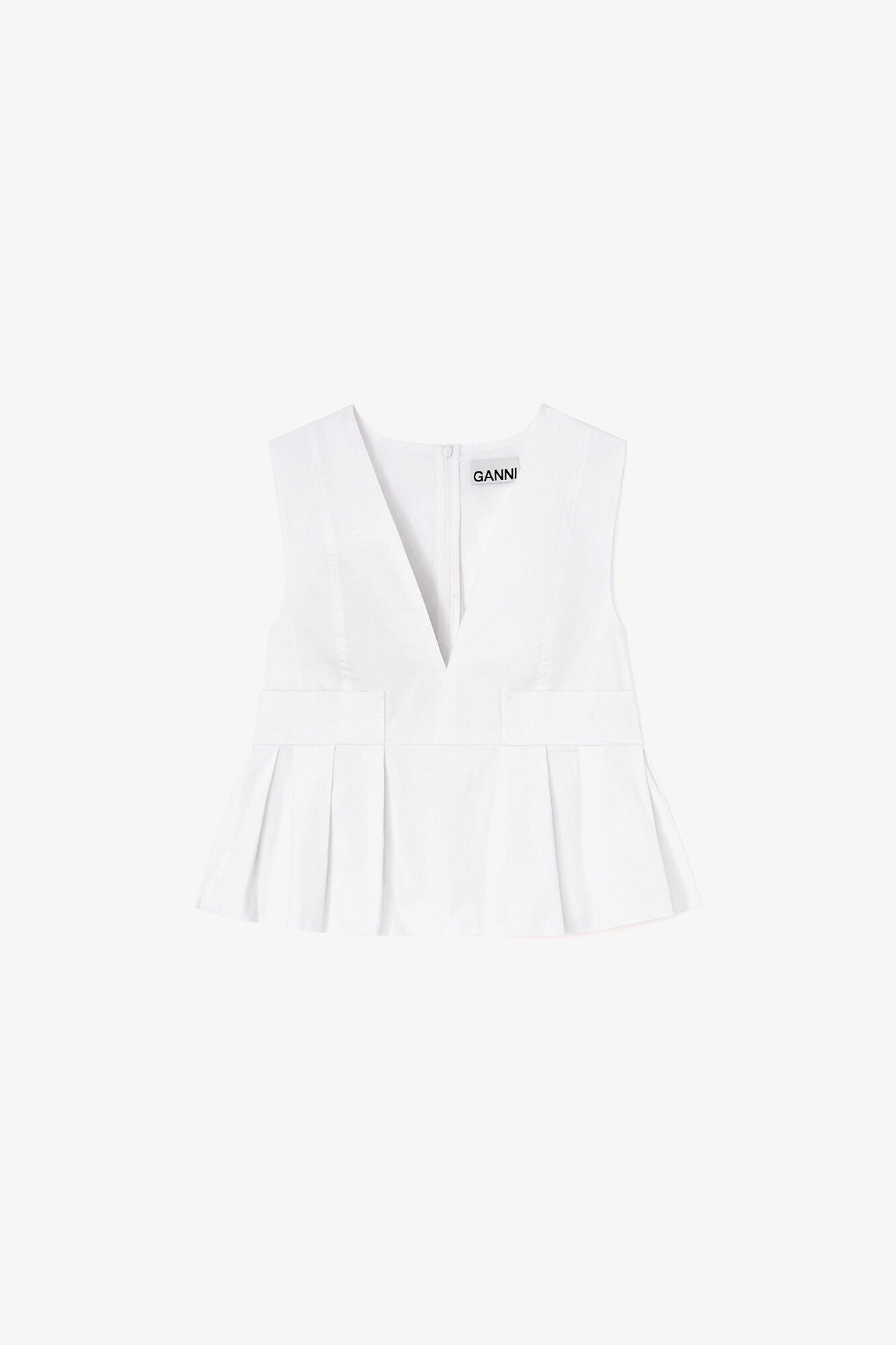 GANNI New Top in Stretch Cotton