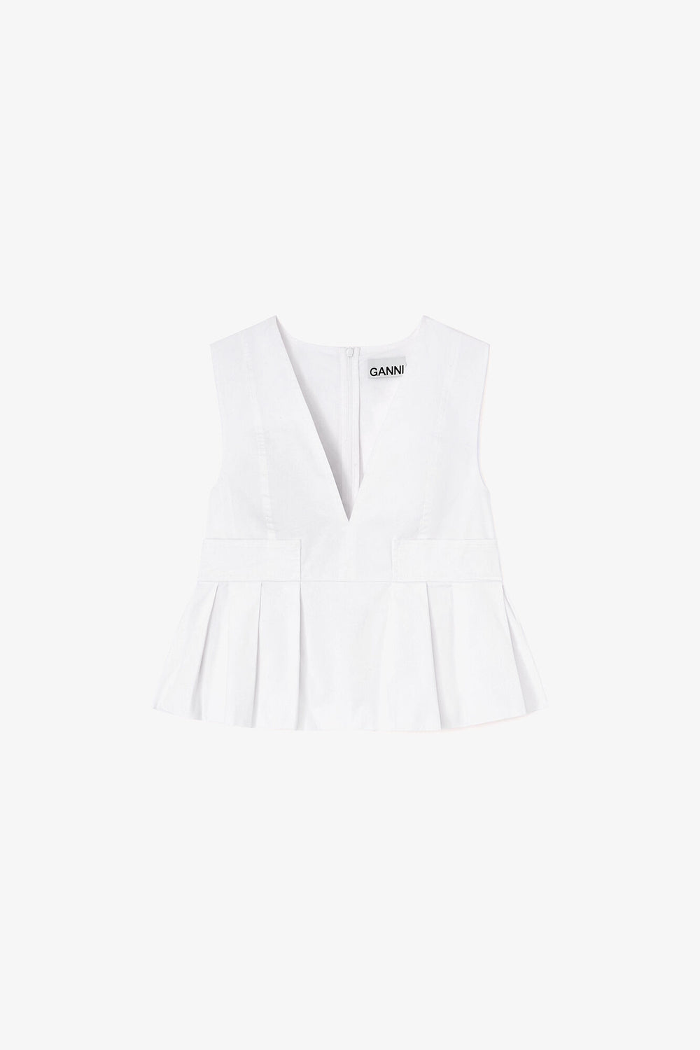 GANNI New Top in Stretch Cotton