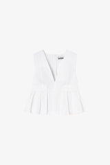 GANNI New Top in Stretch Cotton