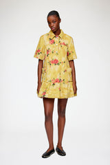 GANNI us Dress in Yellow Printed Denim