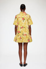 GANNI us Dress in Yellow Printed Denim