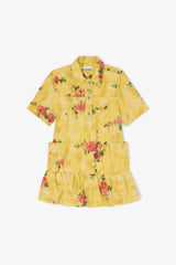 GANNI us Dress in Yellow Printed Denim