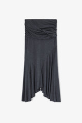 GANNI Discount Long Skirt in Grey Jersey