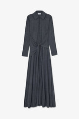 GANNI New Long Dress in Grey Jersey