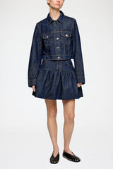 GANNI us Skirt in Rinse Denim