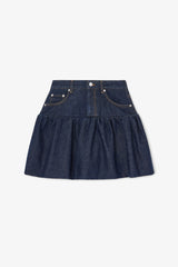 GANNI us Skirt in Rinse Denim