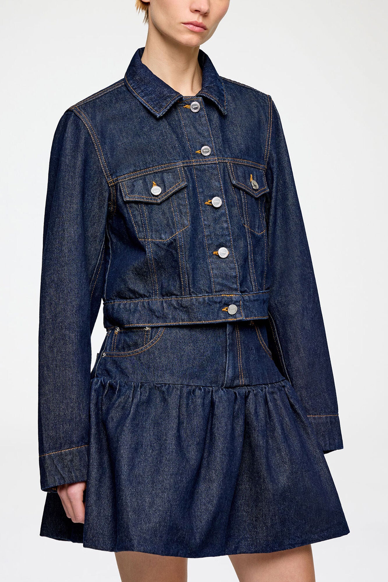 GANNI Online Jacket in Rinse Denim