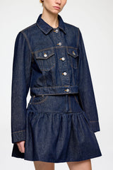 GANNI Online Jacket in Rinse Denim