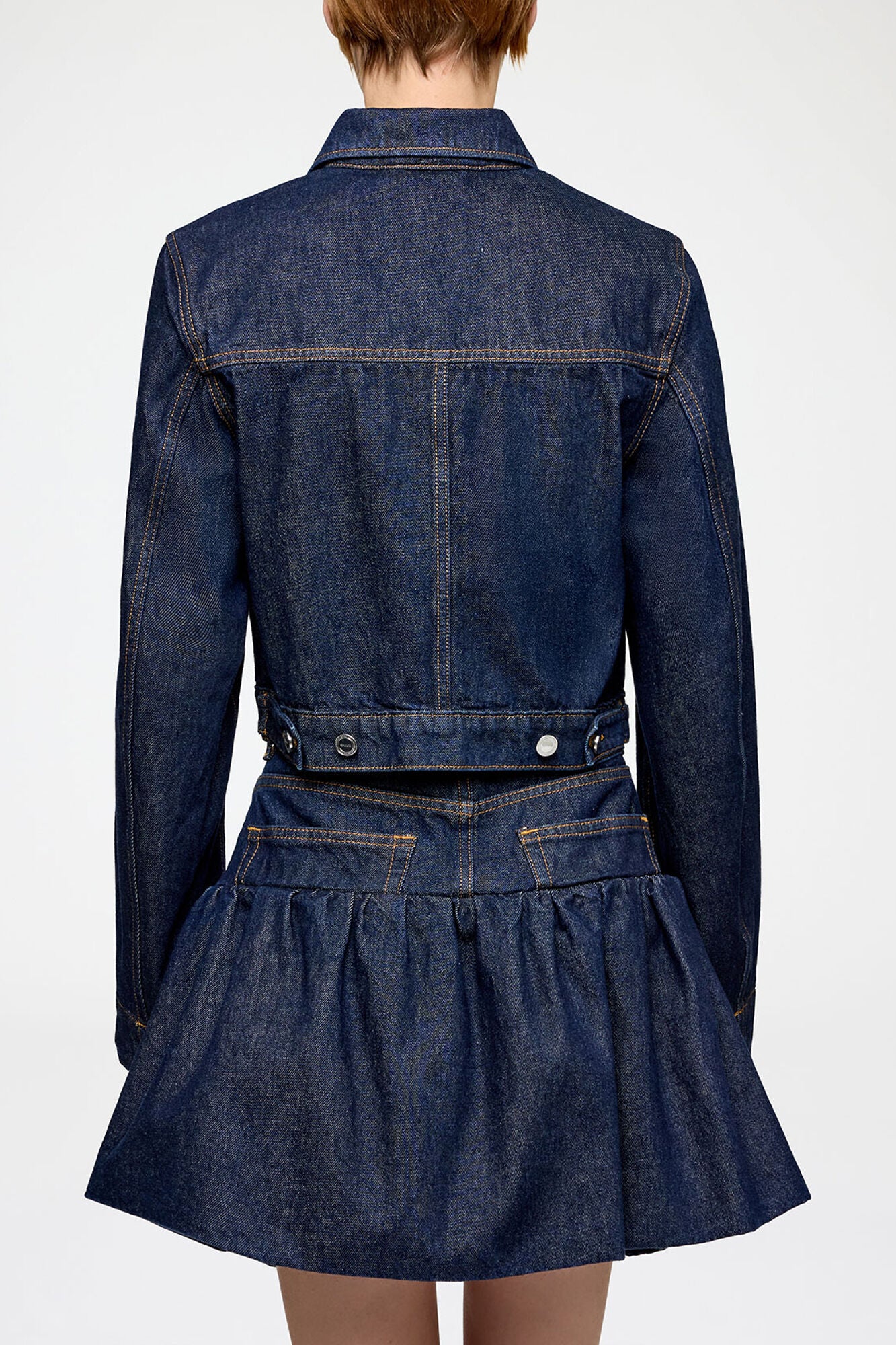 GANNI Online Jacket in Rinse Denim