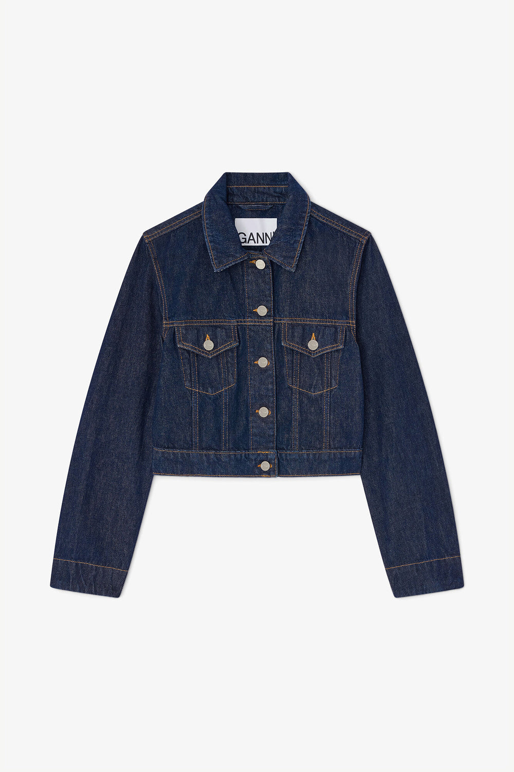 GANNI Online Jacket in Rinse Denim
