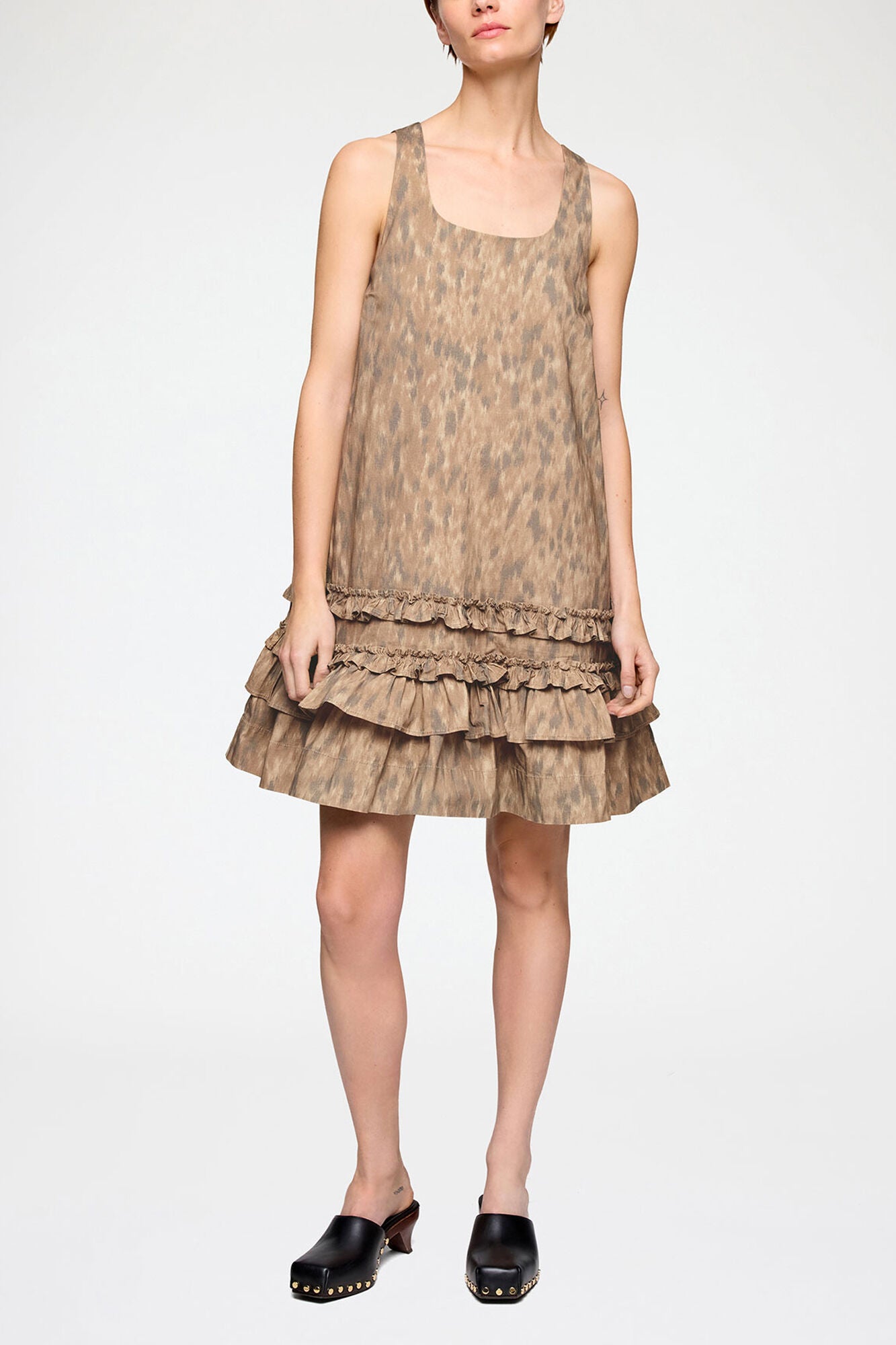 GANNI Sale Dress in Printed Cotton