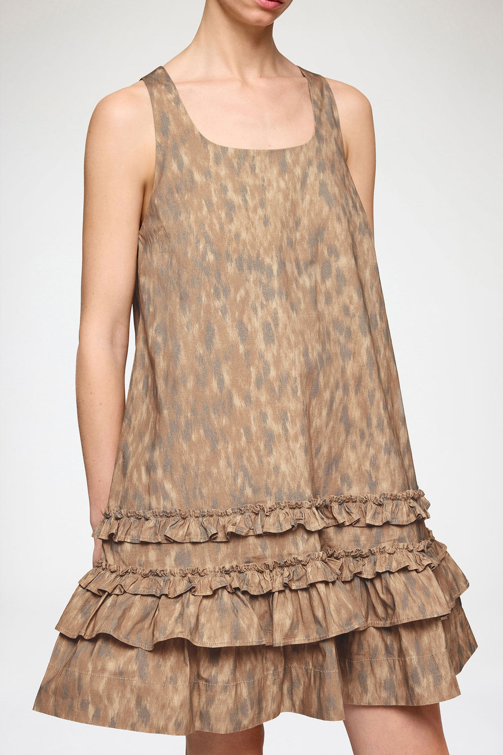 GANNI Sale Dress in Printed Cotton
