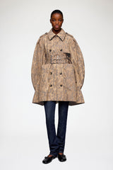 GANNI For Sale Trench Coat in Printed Cotton
