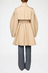 GANNI Outlet Trench Coat in Double Cotton