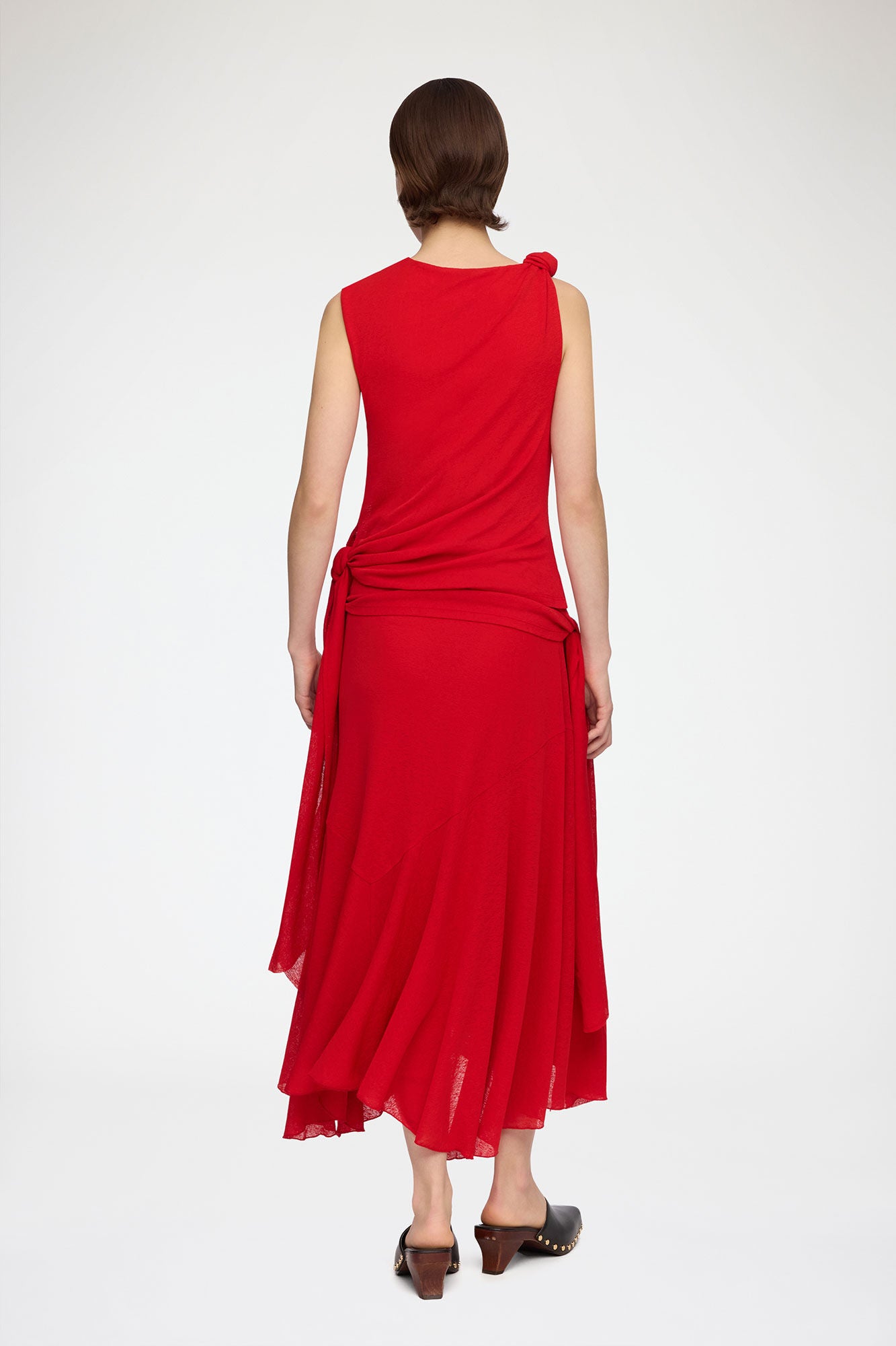 GANNI us Long Dress in Marl Mesh