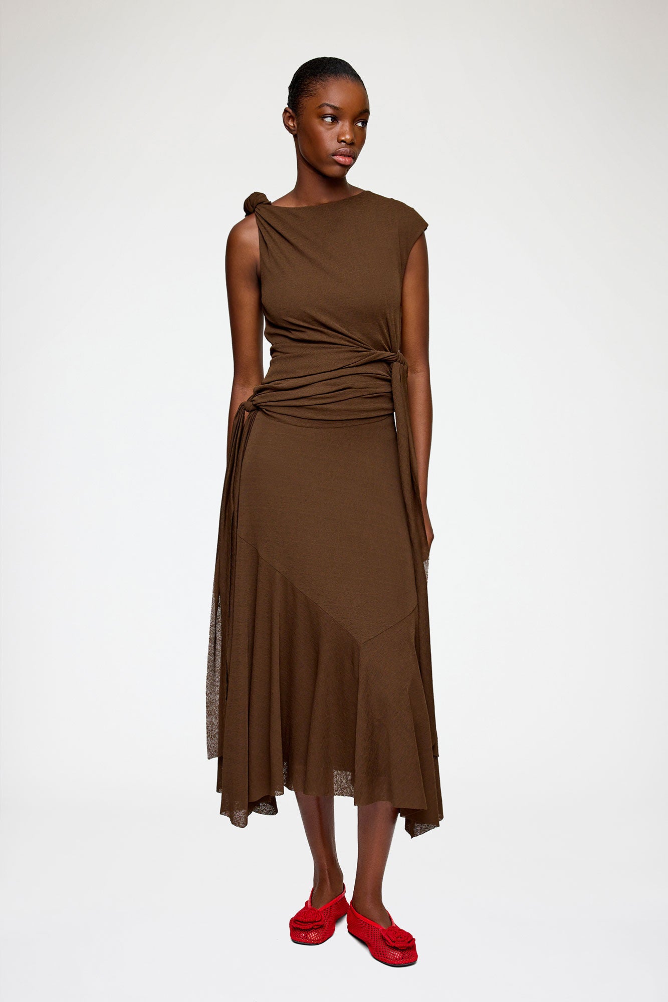 GANNI Sale Long Dress in Marl Mesh