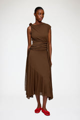 GANNI Sale Long Dress in Marl Mesh