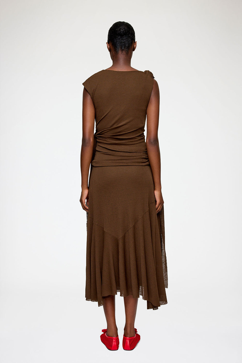 GANNI Sale Long Dress in Marl Mesh