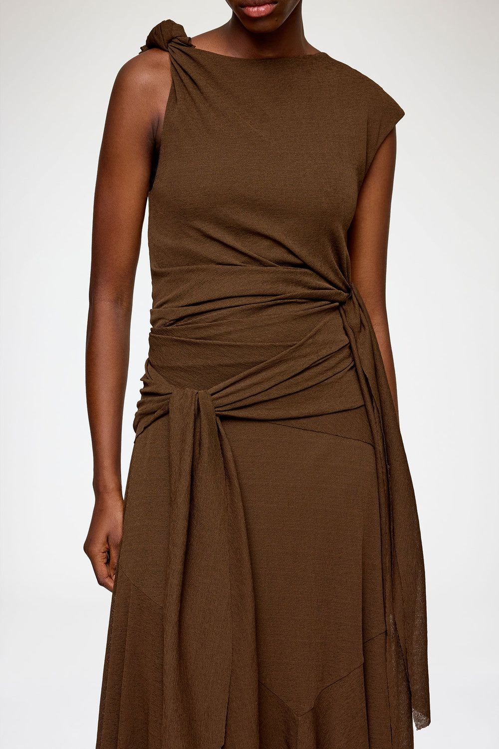 GANNI Sale Long Dress in Marl Mesh