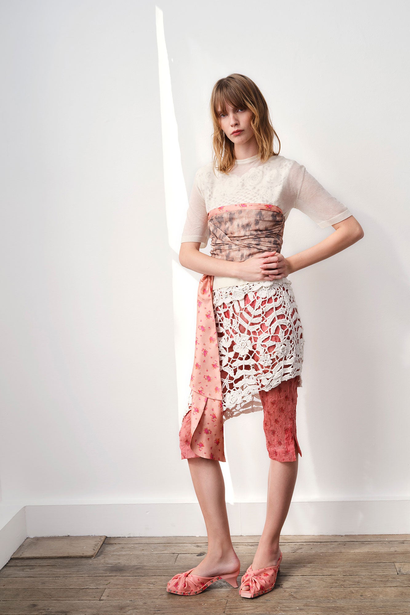 GANNI Discount Skirt in Cotton Crochet