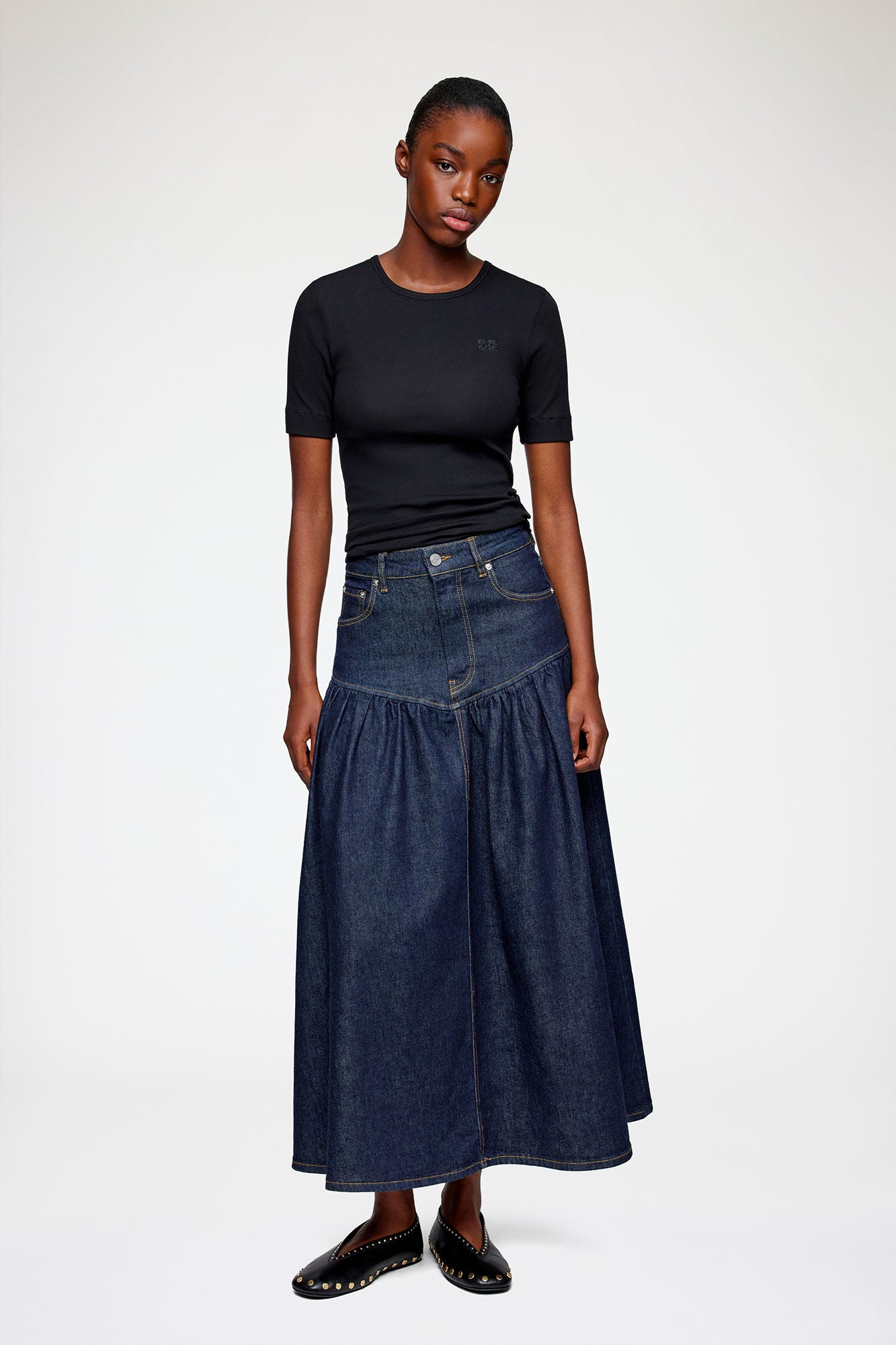 GANNI For Sale Skirt in Stretch Denim