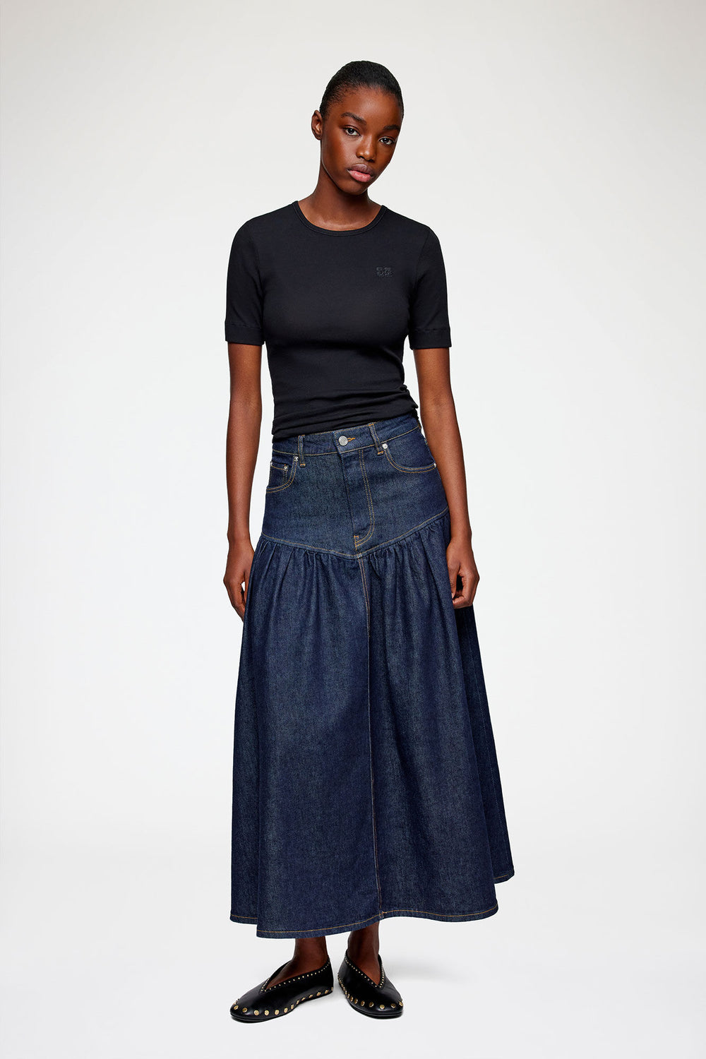 GANNI For Sale Skirt in Stretch Denim
