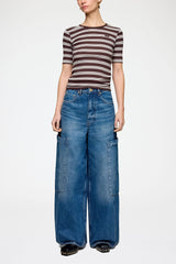 GANNI Hot Sale Baggy Cargo Jeans in Rigid Denim