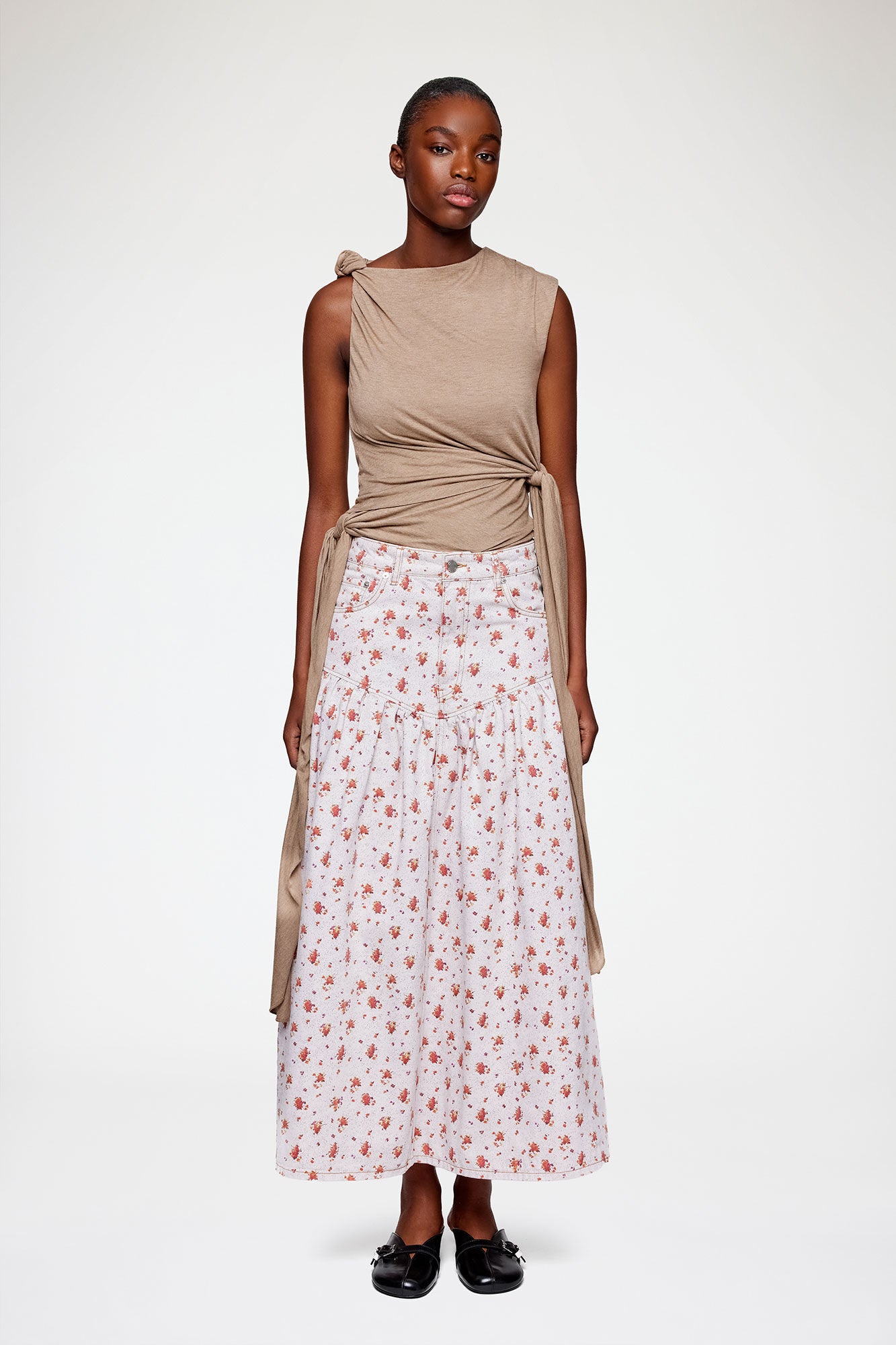 GANNI New Skirt in Printed Denim