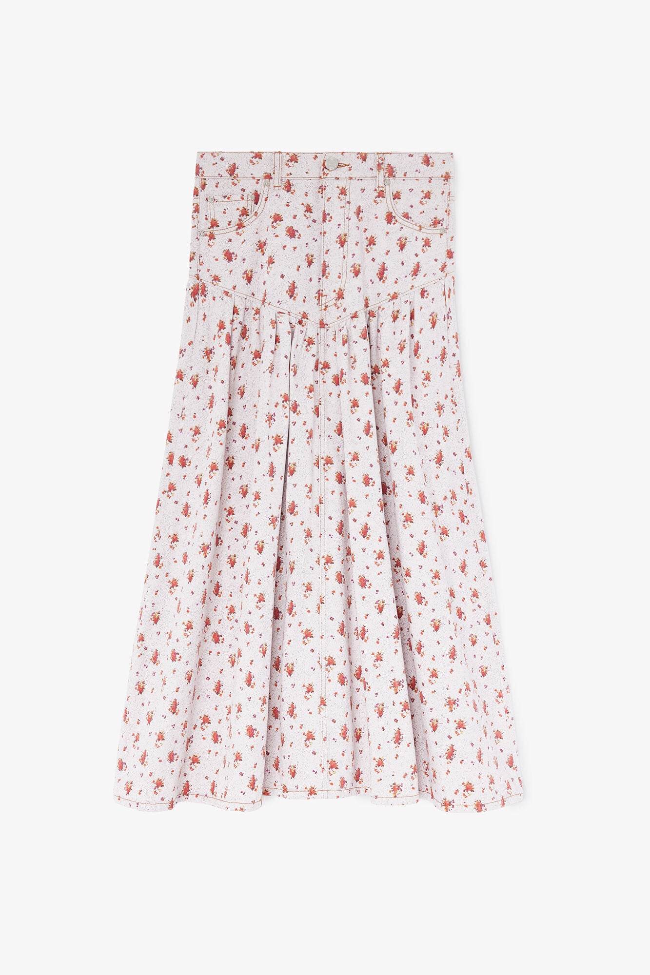GANNI New Skirt in Printed Denim