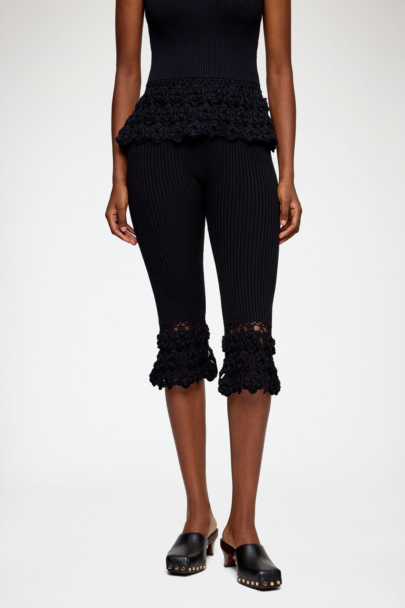 GANNI Online Pants in Cotton Crochet