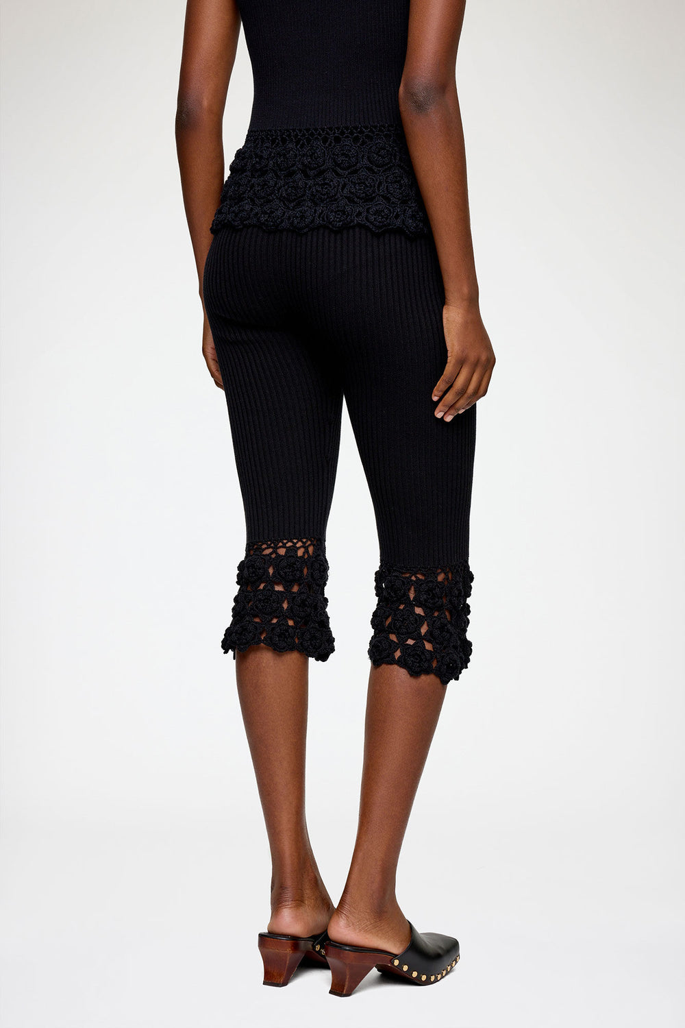 GANNI Online Pants in Cotton Crochet