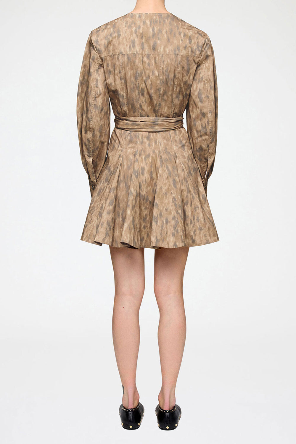 GANNI Discount Shirt Dress in Stretch Cotton