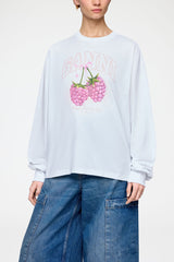 GANNI New Long-sleeve T-shirt with Raspberries