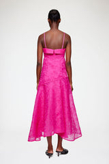 GANNI Online Dress in Pink Shibori Organza