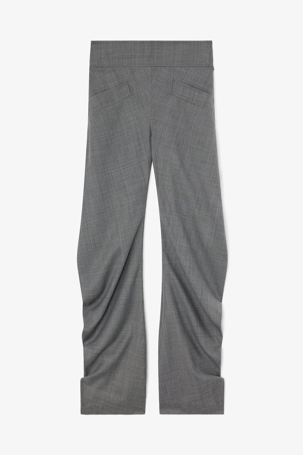 GANNI On Sale Pants in Grey Wool Melange