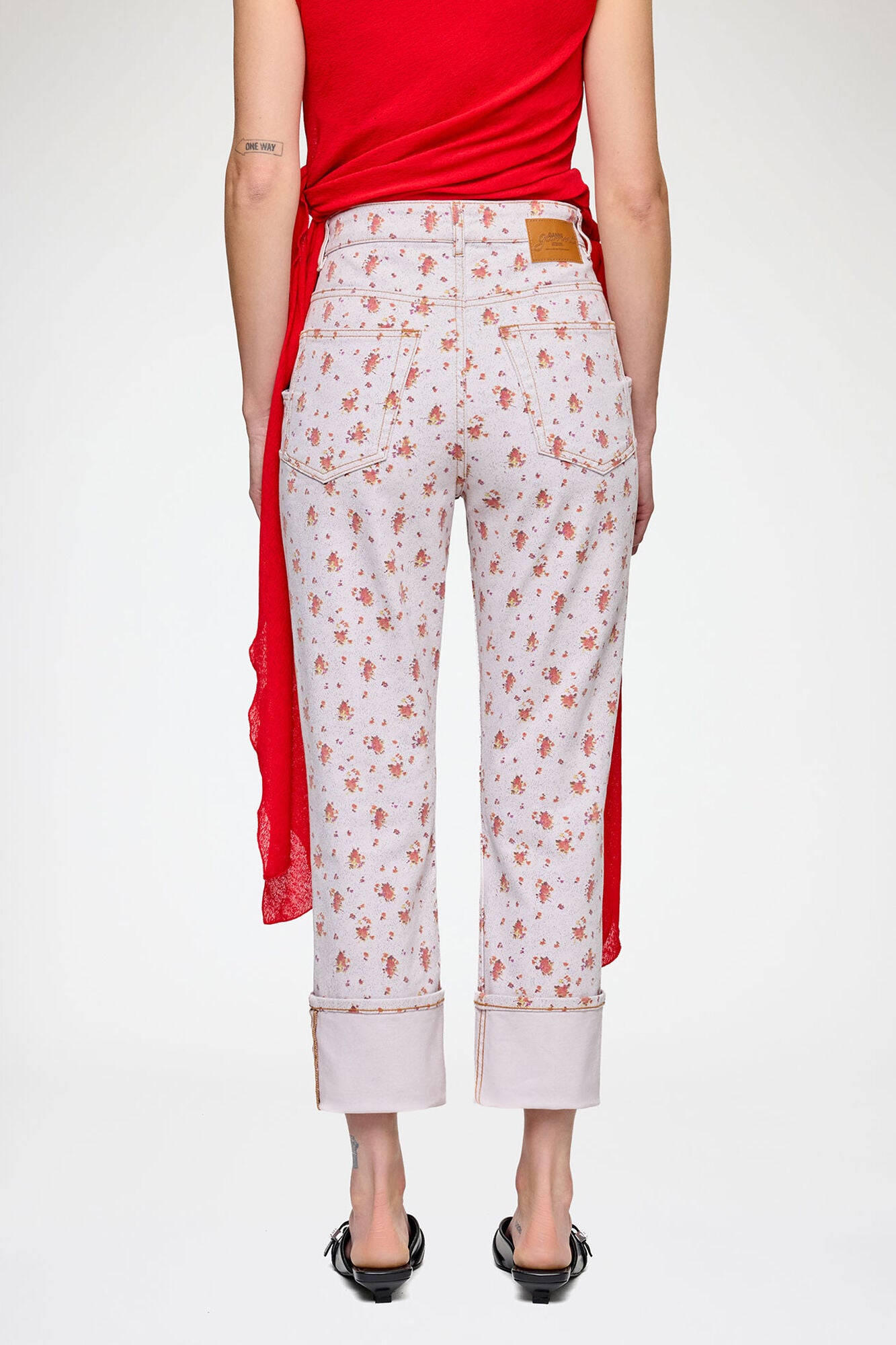 GANNI For Sale Capri Slim Jeans in Printed Denim