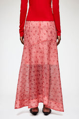 GANNI Outlet Skirt in Printed Shibori Organza