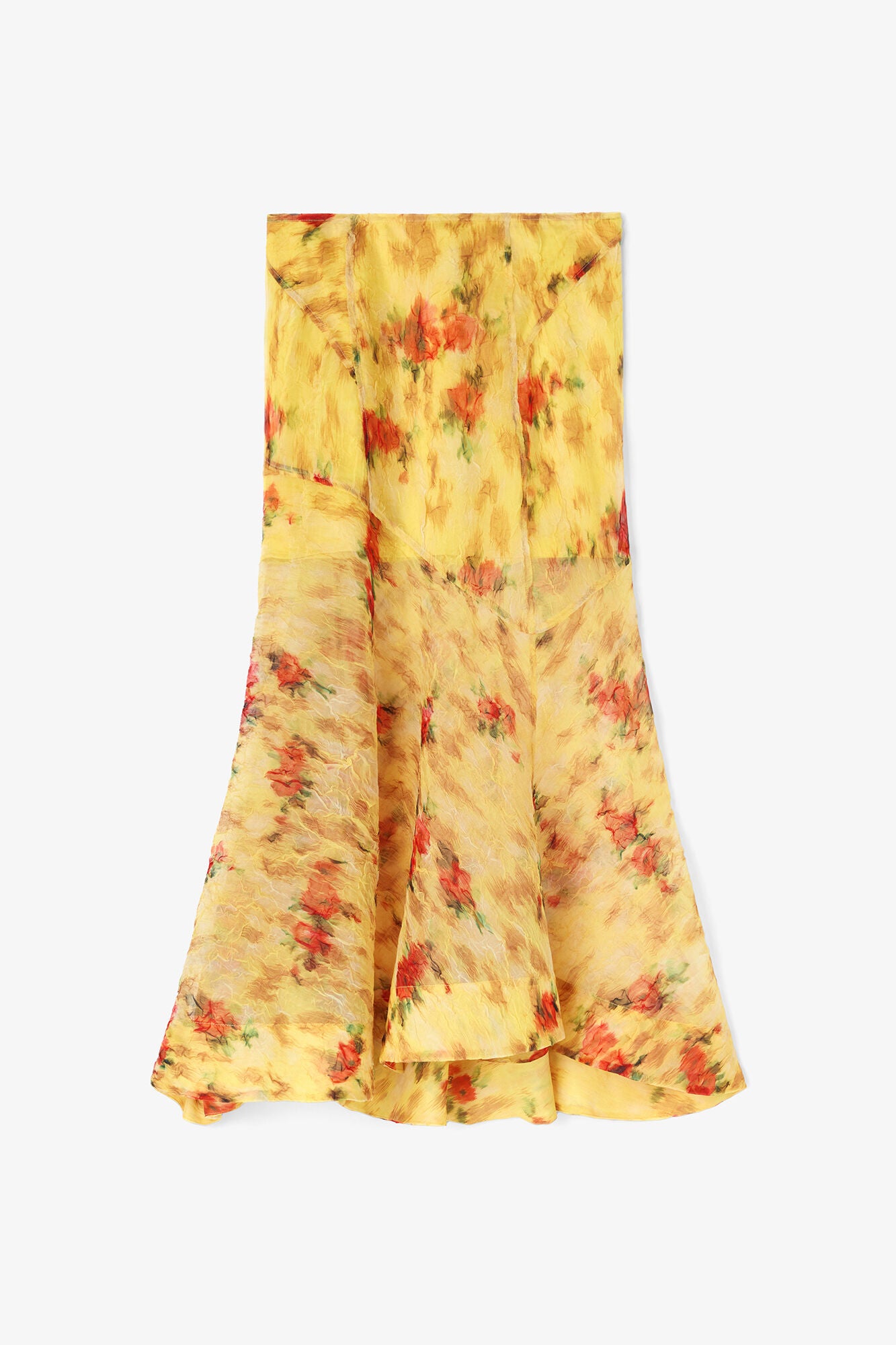 GANNI Hot Sale Skirt in Printed Shibori Organza