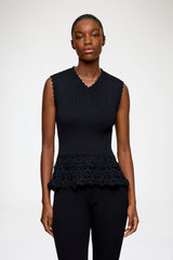 GANNI Online Vest in Cotton Crochet