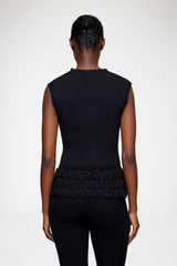 GANNI Online Vest in Cotton Crochet