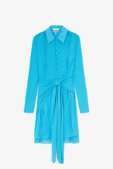 GANNI Sale Short Dress in Marl Mesh