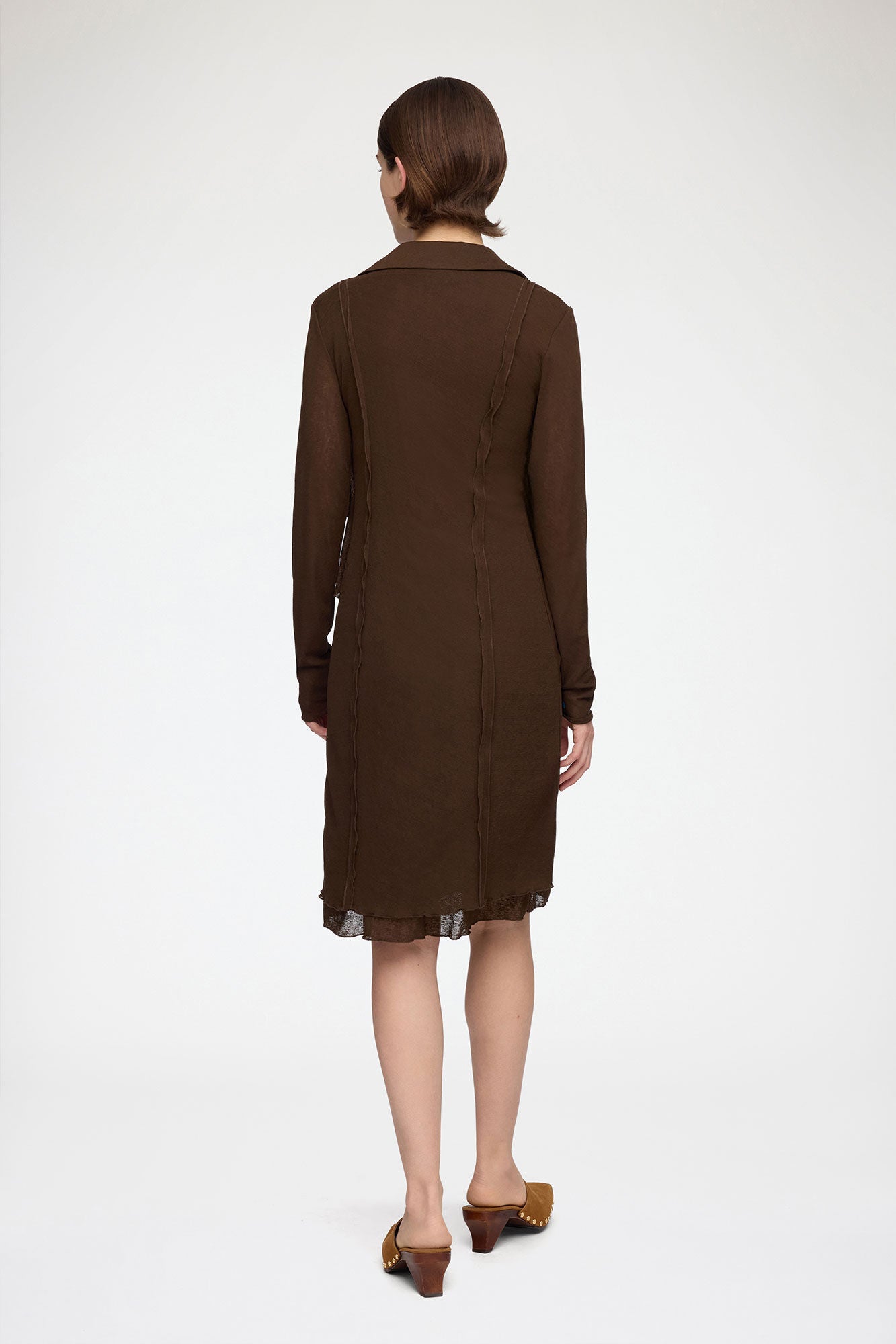 GANNI Discount Short Dress in Marl Mesh